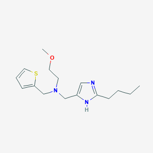 molecular formula C16H25N3OS B4254708 N-[(2-butyl-1H-imidazol-4-yl)methyl]-2-methoxy-N-(2-thienylmethyl)ethanamine 