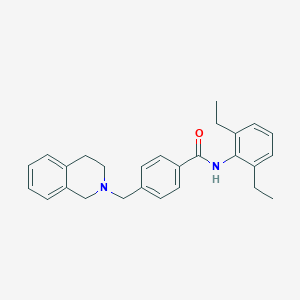molecular formula C27H30N2O B425471 N-(2,6-diethylphenyl)-4-(3,4-dihydro-2(1H)-isoquinolinylmethyl)benzamide 