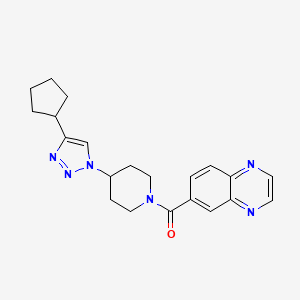 molecular formula C21H24N6O B4254723 6-{[4-(4-cyclopentyl-1H-1,2,3-triazol-1-yl)piperidin-1-yl]carbonyl}quinoxaline 