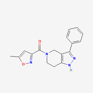 molecular formula C17H16N4O2 B4254734 5-[(5-methyl-3-isoxazolyl)carbonyl]-3-phenyl-4,5,6,7-tetrahydro-1H-pyrazolo[4,3-c]pyridine 
