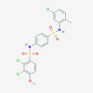 2,3-dichloro-N-{4-[(5-chloro-2-methylanilino)sulfonyl]phenyl}-4-methoxybenzenesulfonamide
