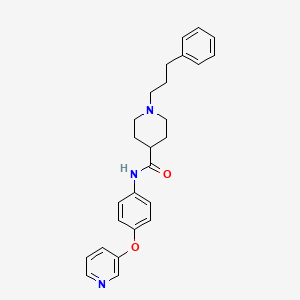 molecular formula C26H29N3O2 B4254747 1-(3-phenylpropyl)-N-[4-(3-pyridinyloxy)phenyl]-4-piperidinecarboxamide 