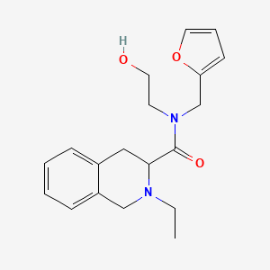 molecular formula C19H24N2O3 B4254765 2-ethyl-N-(2-furylmethyl)-N-(2-hydroxyethyl)-1,2,3,4-tetrahydroisoquinoline-3-carboxamide 