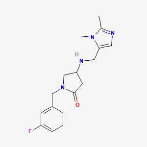 4-{[(1,2-dimethyl-1H-imidazol-5-yl)methyl]amino}-1-(3-fluorobenzyl)-2-pyrrolidinone