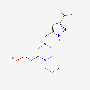 2-{1-isobutyl-4-[(5-isopropyl-1H-pyrazol-3-yl)methyl]-2-piperazinyl}ethanol