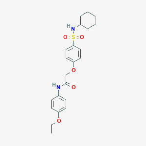 molecular formula C22H28N2O5S B425479 2-[4-(cyclohexylsulfamoyl)phenoxy]-N-(4-ethoxyphenyl)acetamide 