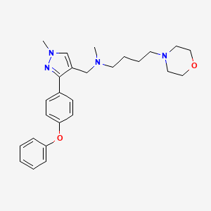 molecular formula C26H34N4O2 B4254802 N-methyl-N-{[1-methyl-3-(4-phenoxyphenyl)-1H-pyrazol-4-yl]methyl}-4-(4-morpholinyl)-1-butanamine 