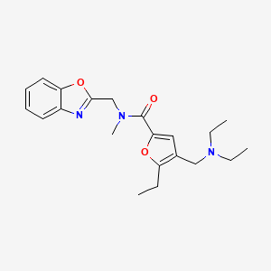 molecular formula C21H27N3O3 B4254811 N-(1,3-benzoxazol-2-ylmethyl)-4-[(diethylamino)methyl]-5-ethyl-N-methyl-2-furamide 