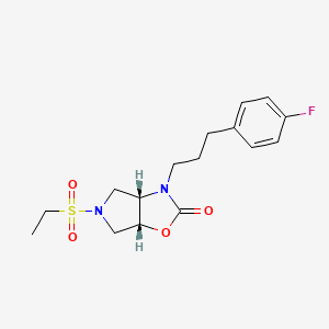 molecular formula C16H21FN2O4S B4254819 (3aS*,6aR*)-5-(ethylsulfonyl)-3-[3-(4-fluorophenyl)propyl]hexahydro-2H-pyrrolo[3,4-d][1,3]oxazol-2-one 