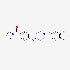 5-({4-[4-(1-pyrrolidinylcarbonyl)phenoxy]-1-piperidinyl}methyl)-2,1,3-benzoxadiazole
