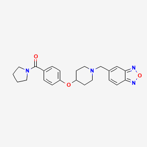 molecular formula C23H26N4O3 B4254821 5-({4-[4-(1-pyrrolidinylcarbonyl)phenoxy]-1-piperidinyl}methyl)-2,1,3-benzoxadiazole 