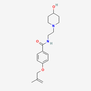 N-[2-(4-hydroxypiperidin-1-yl)ethyl]-4-[(2-methylprop-2-en-1-yl)oxy]benzamide