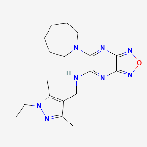 6-(1-azepanyl)-N-[(1-ethyl-3,5-dimethyl-1H-pyrazol-4-yl)methyl][1,2,5]oxadiazolo[3,4-b]pyrazin-5-amine