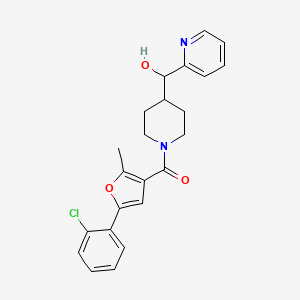 molecular formula C23H23ClN2O3 B4254890 {1-[5-(2-chlorophenyl)-2-methyl-3-furoyl]piperidin-4-yl}(pyridin-2-yl)methanol 