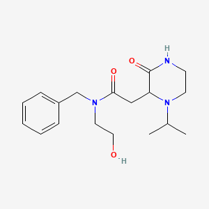 molecular formula C18H27N3O3 B4254929 N-benzyl-N-(2-hydroxyethyl)-2-(1-isopropyl-3-oxo-2-piperazinyl)acetamide 