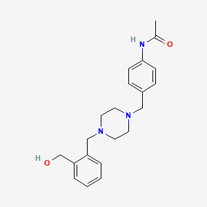 N-[4-({4-[2-(hydroxymethyl)benzyl]piperazin-1-yl}methyl)phenyl]acetamide