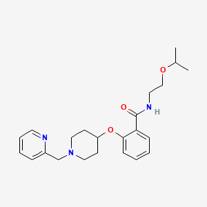 molecular formula C23H31N3O3 B4254949 N-(2-isopropoxyethyl)-2-{[1-(2-pyridinylmethyl)-4-piperidinyl]oxy}benzamide 