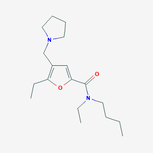 molecular formula C18H30N2O2 B4254954 N-butyl-N,5-diethyl-4-(pyrrolidin-1-ylmethyl)-2-furamide 
