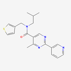molecular formula C20H22N4OS B4254958 N-isobutyl-4-methyl-2-pyridin-3-yl-N-(3-thienylmethyl)pyrimidine-5-carboxamide 