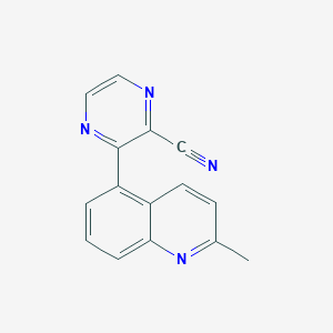 molecular formula C15H10N4 B4254968 3-(2-methyl-5-quinolinyl)-2-pyrazinecarbonitrile trifluoroacetate 