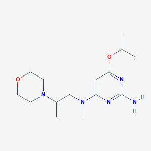 6-isopropoxy-N~4~-methyl-N~4~-(2-morpholin-4-ylpropyl)pyrimidine-2,4-diamine