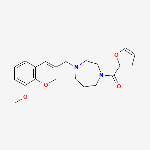 molecular formula C21H24N2O4 B4255026 1-(2-furoyl)-4-[(8-methoxy-2H-chromen-3-yl)methyl]-1,4-diazepane 