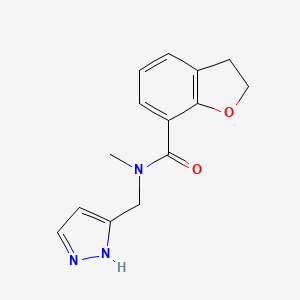 N-methyl-N-(1H-pyrazol-5-ylmethyl)-2,3-dihydro-1-benzofuran-7-carboxamide