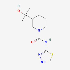 molecular formula C11H18N4O2S B4255042 3-(1-hydroxy-1-methylethyl)-N-1,3,4-thiadiazol-2-ylpiperidine-1-carboxamide 