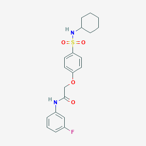 2-[4-(cyclohexylsulfamoyl)phenoxy]-N-(3-fluorophenyl)acetamide
