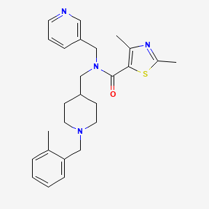 2,4-dimethyl-N-{[1-(2-methylbenzyl)-4-piperidinyl]methyl}-N-(3-pyridinylmethyl)-1,3-thiazole-5-carboxamide