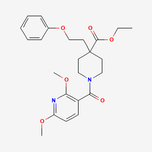 molecular formula C24H30N2O6 B4255059 ethyl 1-[(2,6-dimethoxy-3-pyridinyl)carbonyl]-4-(2-phenoxyethyl)-4-piperidinecarboxylate 