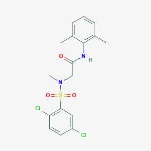 molecular formula C17H18Cl2N2O3S B425506 2-[[(2,5-dichlorophenyl)sulfonyl](methyl)amino]-N-(2,6-dimethylphenyl)acetamide 