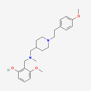molecular formula C24H34N2O3 B4255062 3-methoxy-2-{[({1-[2-(4-methoxyphenyl)ethyl]-4-piperidinyl}methyl)(methyl)amino]methyl}phenol 