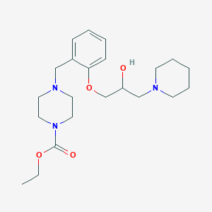 molecular formula C22H35N3O4 B4255066 ethyl 4-{2-[2-hydroxy-3-(1-piperidinyl)propoxy]benzyl}-1-piperazinecarboxylate 
