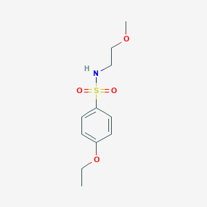 molecular formula C11H17NO4S B425507 4-ethoxy-N-(2-methoxyethyl)benzenesulfonamide CAS No. 664319-57-7
