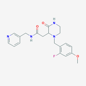 2-[1-(2-fluoro-4-methoxybenzyl)-3-oxo-2-piperazinyl]-N-(3-pyridinylmethyl)acetamide