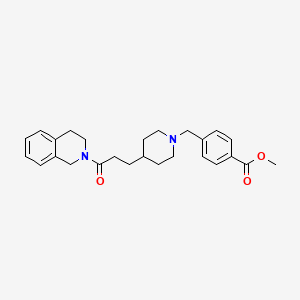 molecular formula C26H32N2O3 B4255099 methyl 4-({4-[3-(3,4-dihydro-2(1H)-isoquinolinyl)-3-oxopropyl]-1-piperidinyl}methyl)benzoate 