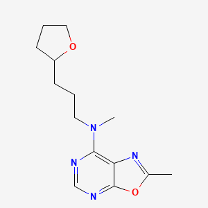 molecular formula C14H20N4O2 B4255111 N,2-dimethyl-N-[3-(tetrahydrofuran-2-yl)propyl][1,3]oxazolo[5,4-d]pyrimidin-7-amine 
