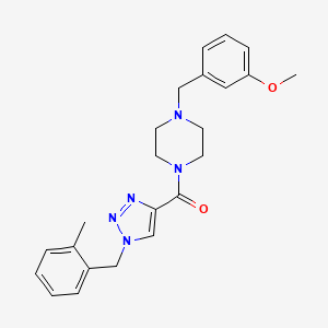 molecular formula C23H27N5O2 B4255123 1-(3-methoxybenzyl)-4-{[1-(2-methylbenzyl)-1H-1,2,3-triazol-4-yl]carbonyl}piperazine 
