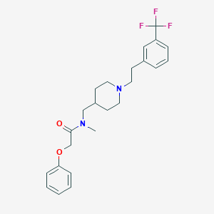 molecular formula C24H29F3N2O2 B4255129 N-methyl-2-phenoxy-N-[(1-{2-[3-(trifluoromethyl)phenyl]ethyl}-4-piperidinyl)methyl]acetamide 