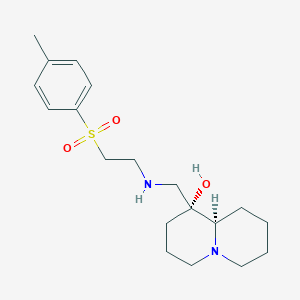 molecular formula C19H30N2O3S B4255142 (1R,9aR)-1-[({2-[(4-methylphenyl)sulfonyl]ethyl}amino)methyl]octahydro-2H-quinolizin-1-ol 