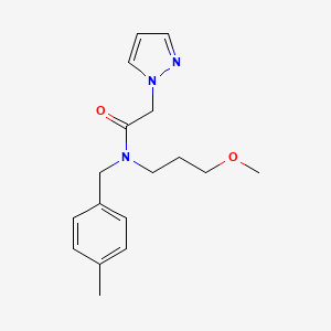 N-(3-methoxypropyl)-N-(4-methylbenzyl)-2-(1H-pyrazol-1-yl)acetamide