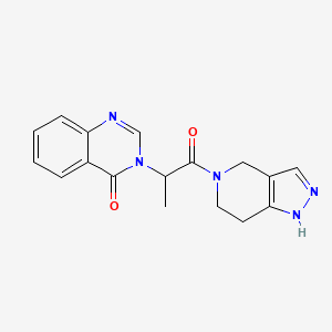 molecular formula C17H17N5O2 B4255174 3-[1-methyl-2-oxo-2-(1,4,6,7-tetrahydro-5H-pyrazolo[4,3-c]pyridin-5-yl)ethyl]-4(3H)-quinazolinone 