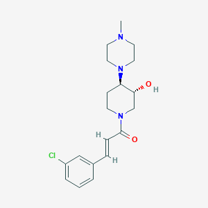 (3R*,4R*)-1-[(2E)-3-(3-chlorophenyl)-2-propenoyl]-4-(4-methyl-1-piperazinyl)-3-piperidinol