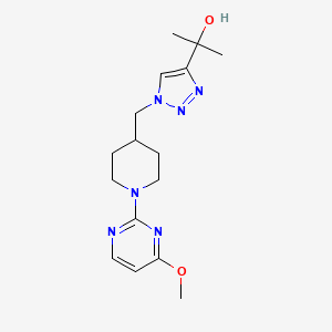 molecular formula C16H24N6O2 B4255193 2-(1-{[1-(4-methoxy-2-pyrimidinyl)-4-piperidinyl]methyl}-1H-1,2,3-triazol-4-yl)-2-propanol 