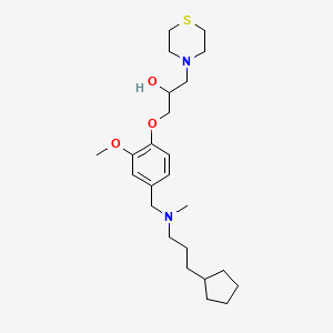 molecular formula C24H40N2O3S B4255206 1-(4-{[(3-cyclopentylpropyl)(methyl)amino]methyl}-2-methoxyphenoxy)-3-(4-thiomorpholinyl)-2-propanol 