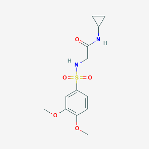 N-cyclopropyl-2-{[(3,4-dimethoxyphenyl)sulfonyl]amino}acetamide