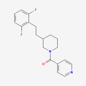 molecular formula C19H20F2N2O B4255226 4-({3-[2-(2,6-difluorophenyl)ethyl]-1-piperidinyl}carbonyl)pyridine 