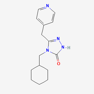 molecular formula C15H20N4O B4255265 4-(cyclohexylmethyl)-5-(pyridin-4-ylmethyl)-2,4-dihydro-3H-1,2,4-triazol-3-one 