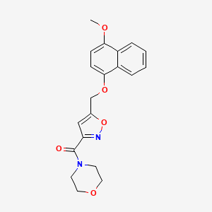 molecular formula C20H20N2O5 B4255271 4-[(5-{[(4-methoxy-1-naphthyl)oxy]methyl}-3-isoxazolyl)carbonyl]morpholine 